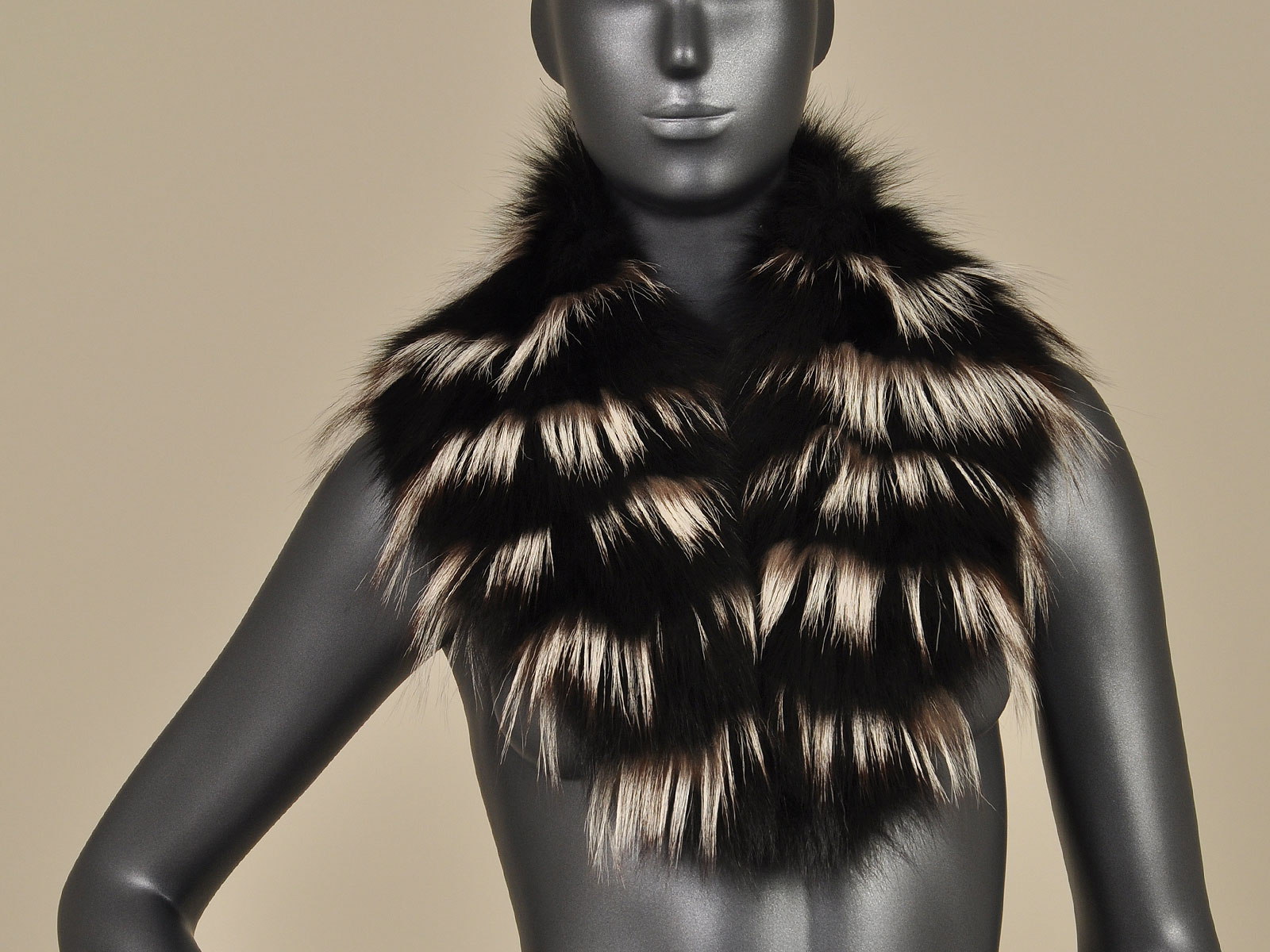 black fox silver fox trim fur collar