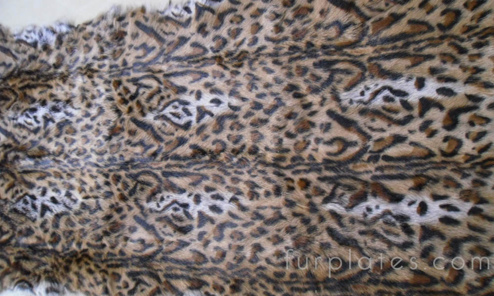 leopard cat print kid goat fur plate