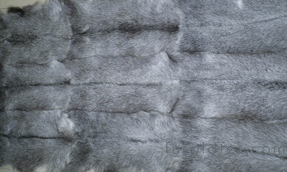 natural grey kid goat fur plate