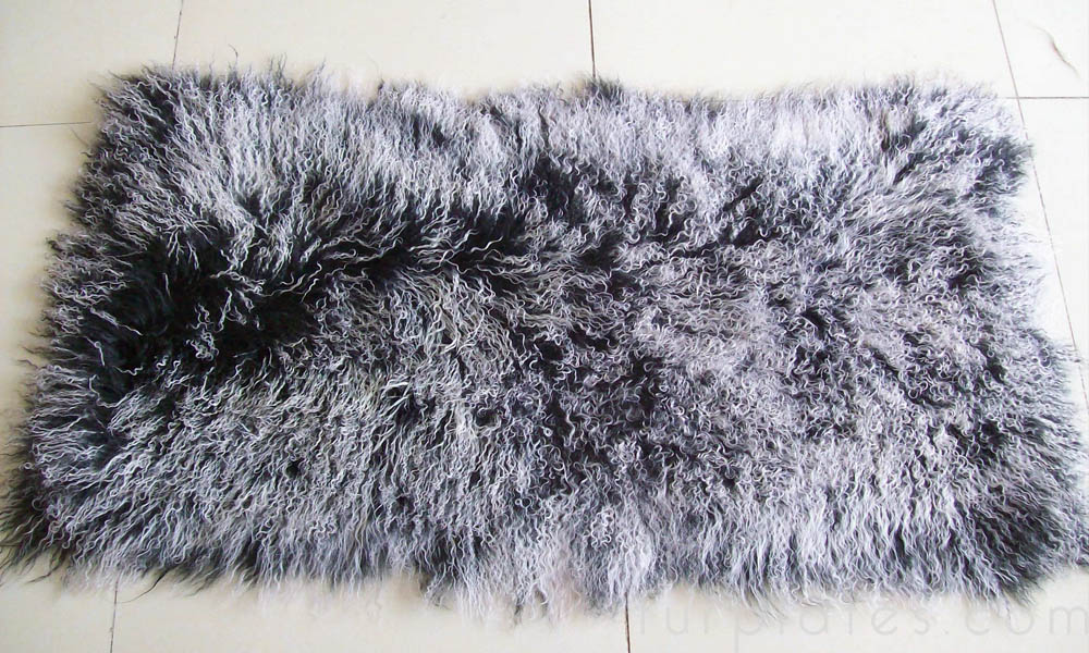 top white two tone tibetan lamb plate