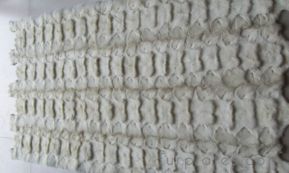 white mink head fur plate
